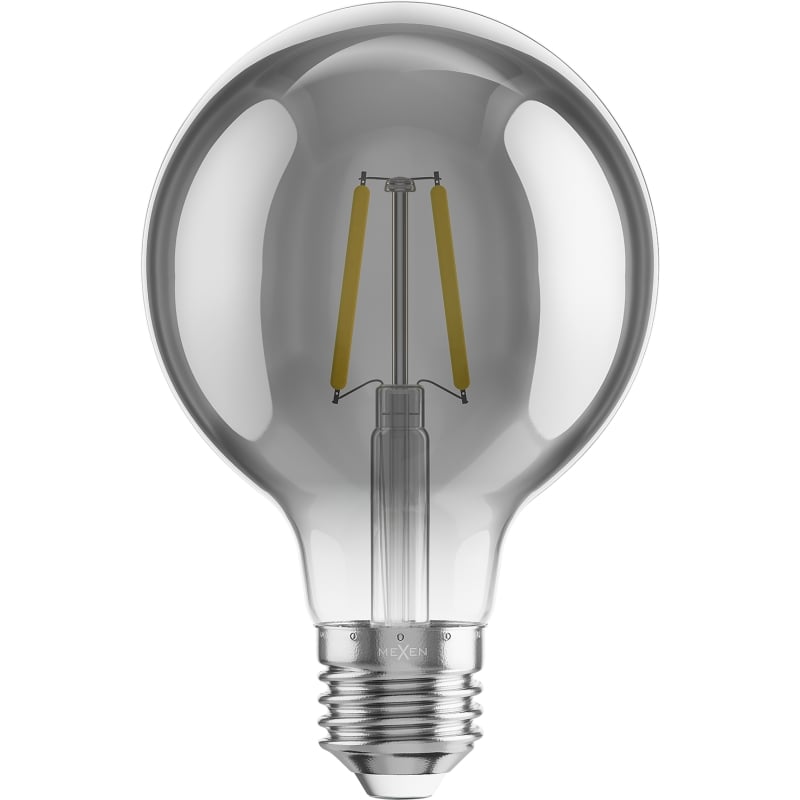 Mexen Vintis 10x LED Filament Glühbirne E27, G80, 2W, Warm - 2200K, 150 lm, smoke - L155-E27-0222-70x10