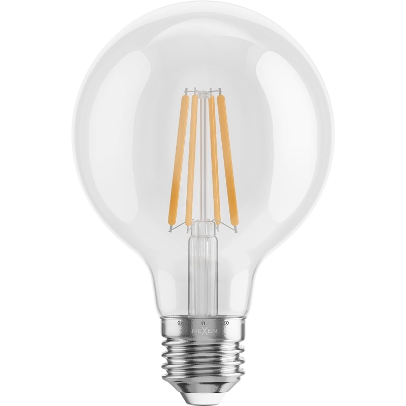 Mexen Vintis 10x LED-Filament-Glühbirne E27, G80, 8W, Warm - 2700K, 1055 lm, klar - L155-E27-0827-00x10
