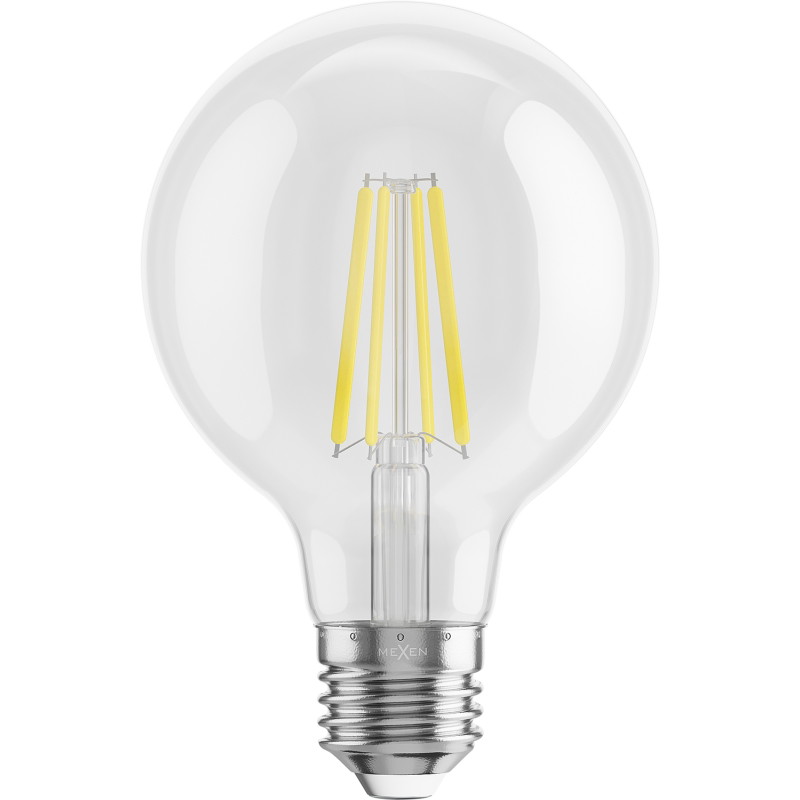 Mexen Vintis 10x LED-Filament-Glühbirne E27, G80, 8W, Neutral - 4000K, 1055 lm, klar - L155-E27-0840-00x10
