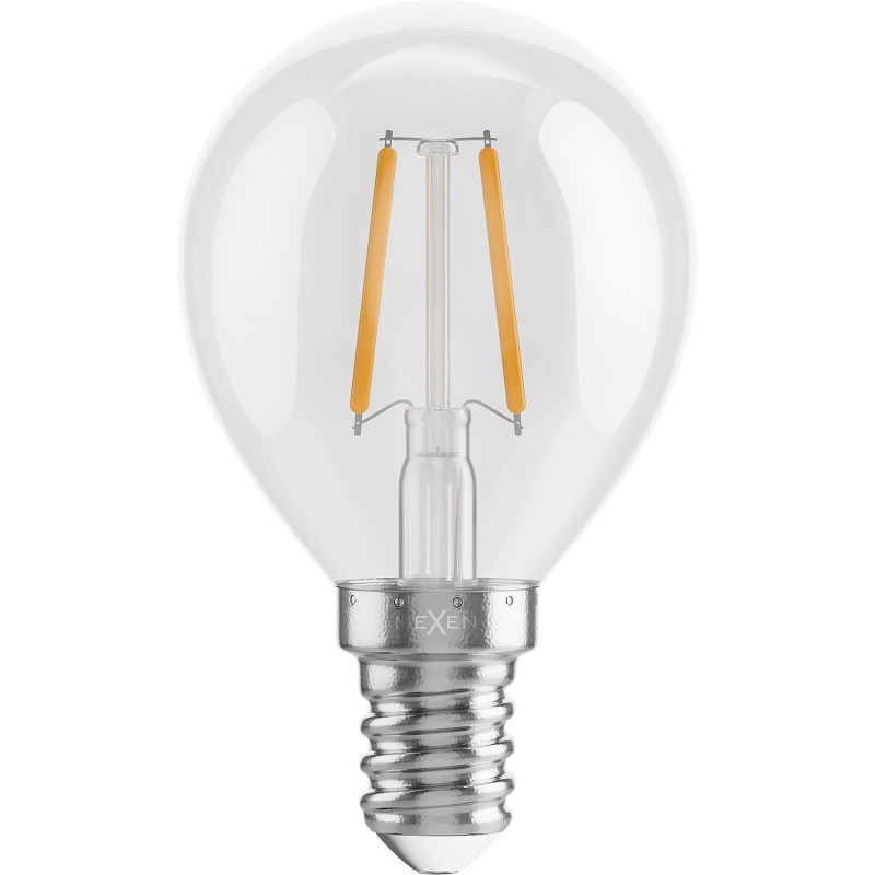 Mexen Vintis 6x LED-Filament-Glühbirne E14, G45, 2W, Warm - 2700K, 240 lm, klar - L156-E14-0227-00x06