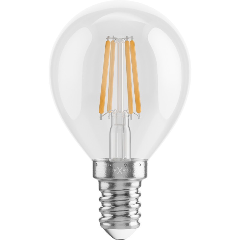 Mexen Vintis 6x LED-Filamentlampe E14, G45, 6W, Warm - 2700K, 720 lm, klar - L156-E14-0627-00x06