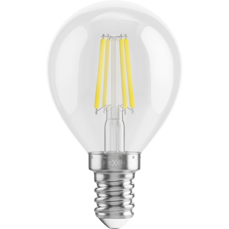 Mexen Vintis 6x LED-Filament-Glühbirne E14, G45, 6W, Neutral - 4000K, 720 lm, klar - L156-E14-0640-00x06