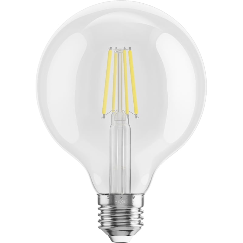 Mexen Vintis 3x Filament LED-Glühbirne E27, G95, 6W, Neutral - 4000K, 720 lm, klar - L157-E27-0640-00x03