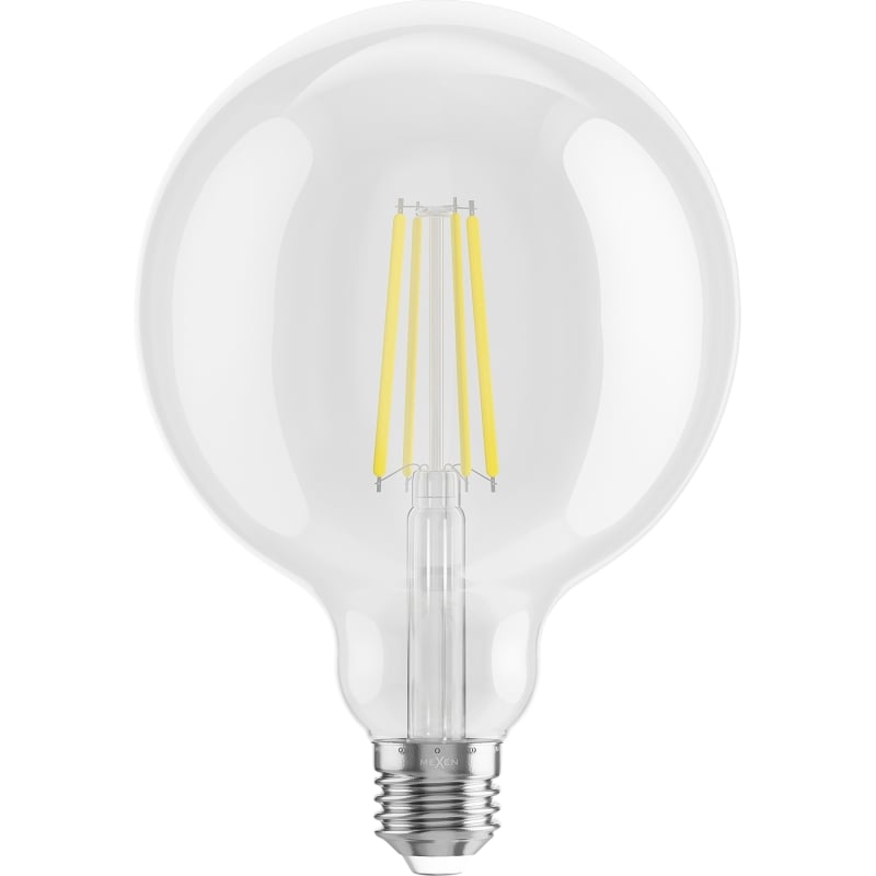Mexen Vintis 3x LED-Filamentlampe E27, G125, 8W, Neutral - 4000K, 1055 lm, klar - L158-E27-0840-00x03