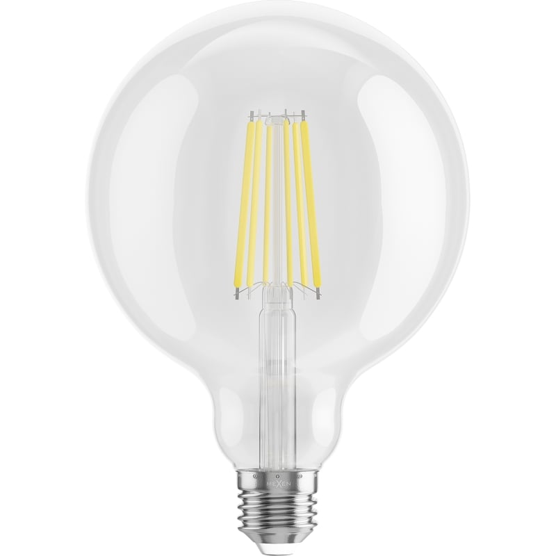 Mexen Vintis 3x LED-Filamentlampe E27, G125, 10W, Neutral - 4000K, 1320 lm, klar - L158-E27-1040-00x03