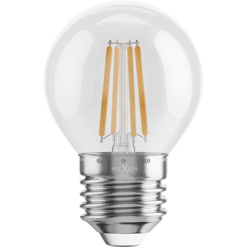 Mexen Vintis 6x LED-Filament-Glühbirne E27, G45, 6W, Warm - 2700K, 720 lm, klar - L156-E27-0627-00x06