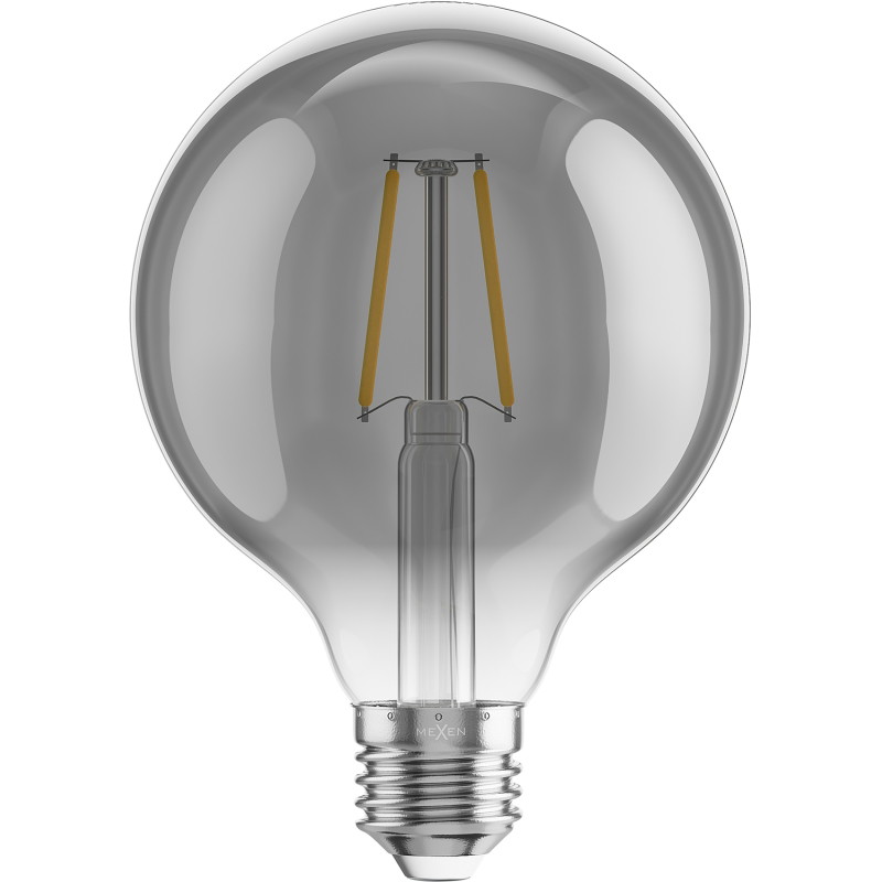 Mexen Vintis 10x LED-Filament-Glühbirne E27, G95, 2W, Warm - 2200K, 150 lm, Rauch - L157-E27-0222-70x10