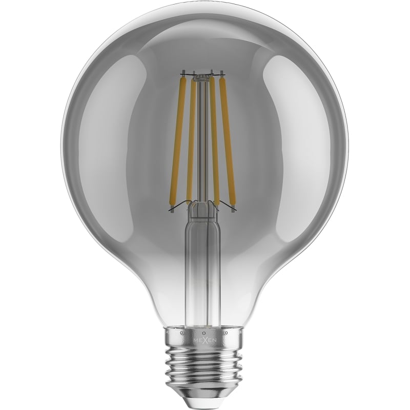 Mexen Vintis 10x LED-Filamentlampe E27, G95, 8W, Warm - 2700K, 680 lm, Rauch - L157-E27-0827-70x10