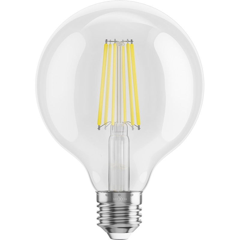 Mexen Vintis 10x LED-Filament-Glühbirne E27, G95, 10W, Neutral - 4000K, 1320 lm, klar - L157-E27-1040-00x10