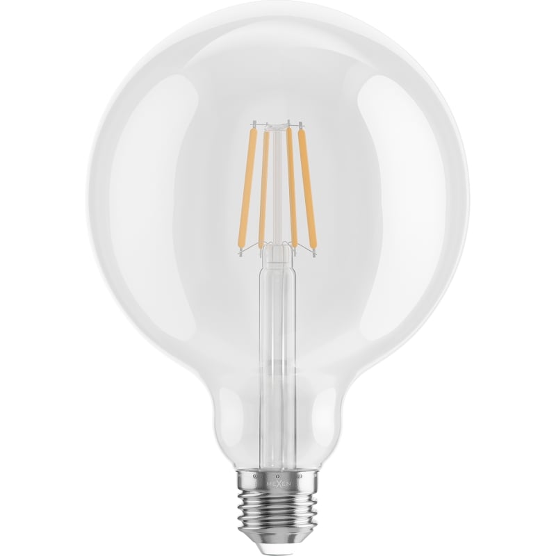Mexen Vintis 10x LED-Filament-Glühbirne E27, G125, 6W, Warm - 2700K, 720 lm, klar - L158-E27-0627-00x10