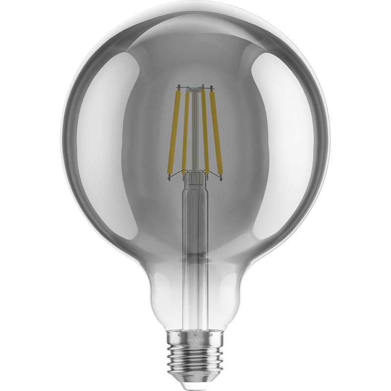 Mexen Vintis 10x LED-Filamentlampe E27, G125, 6W, Warm - 2700K, 510 lm, Rauch - L158-E27-0627-70x10