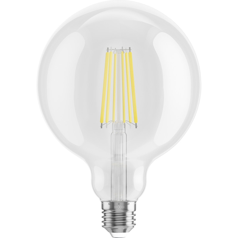 Mexen Vintis 6x LED-Filamentlampe E27, G125, 10W, Neutral - 4000K, 1320 lm, klar - L158-E27-1040-00x06