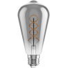 Mexen Vintis 6x LED-Filament-Glühbirne, Spirale, E27, ST64, 4W, Warm - 2200K, 220 lm, Rauch - L162-E27-0422-70x06
