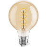 Mexen Vintis 6x LED-Glühbirne Filament Spirale E27, G80, 6W, Warm - 2200K, 530 lm, bernstein - L165-E27-0622-50x06