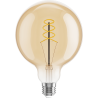 Mexen Vintis 10x Glühbirne Filament Spirale LED E27, G125, 6W, Warm - 2200K, 530 lm, amber - L168-E27-0622-50x10