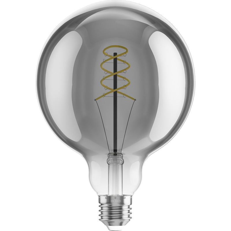 Mexen Vintis 10x Filament-LED-Birne Spirale E27, G125, 8W, Warm - 2200K, 450 lm, smoke - L168-E27-0822-70x10