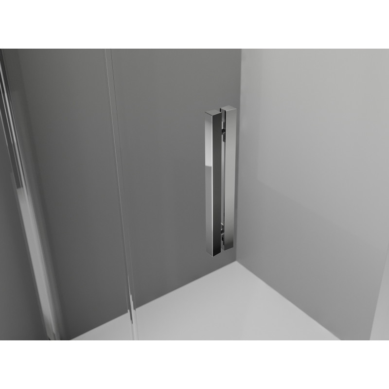 Mexen Exo-3S faltbare 3-seitige Duschkabine 120 x 85 cm, transparent, Chrom - 816-120-085-01-00-3S