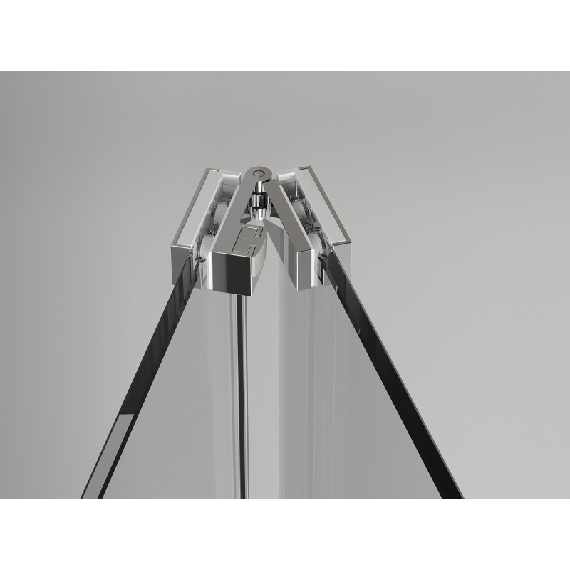 Mexen Exo-3S faltbare 3-seitige Duschkabine 90 x 110 cm, transparent, chrom - 816-090-110-01-00-3S