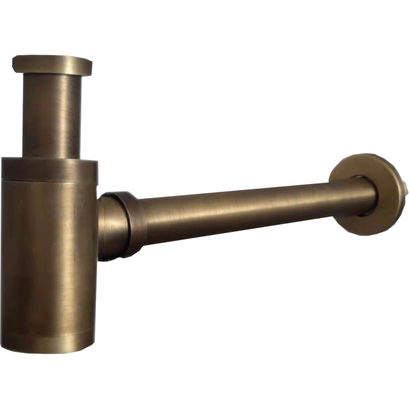 Mexen Runder Waschbecken-Halbsiphon, antik Bronze - 79950-30