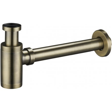 Mexen halbsiphon rund für Waschbecken, antikes Messing - 79950-40