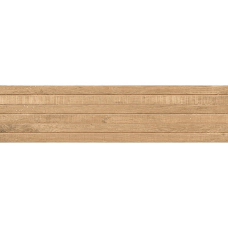 Mexen Western Wood Rektifizierte, glasierte Feinsteinzeugfliese Almond Gres, holzähnlich, Wandfliese 120 x 30 cm, matt