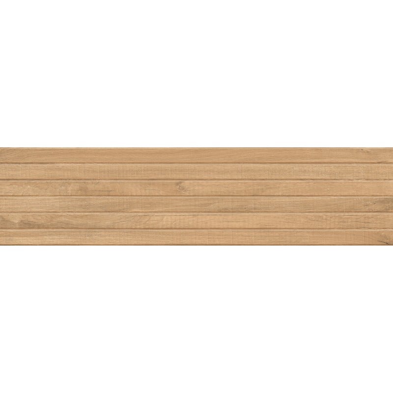 Mexen Western Wood Rektifizierte, glasierte Feinsteinzeugfliese Almond Gres, holzähnlich, Wandfliese 120 x 30 cm, matt