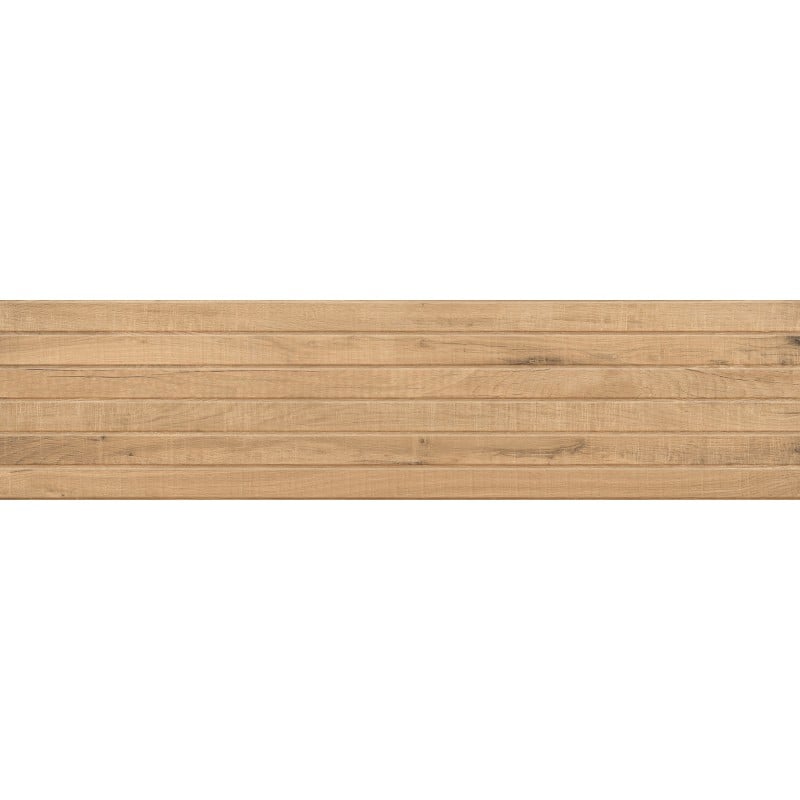 Mexen Western Wood Rektifizierte, glasierte Feinsteinzeugfliese Almond Gres, holzähnlich, Wandfliese 120 x 30 cm, matt