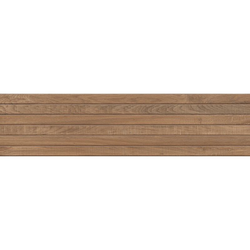 Mexen Western Wood Bruno glasiertes Feinsteinzeug rektifiziert G1, wandähnliche Platte 120 x 30 cm, matt - TL702-120-030-51