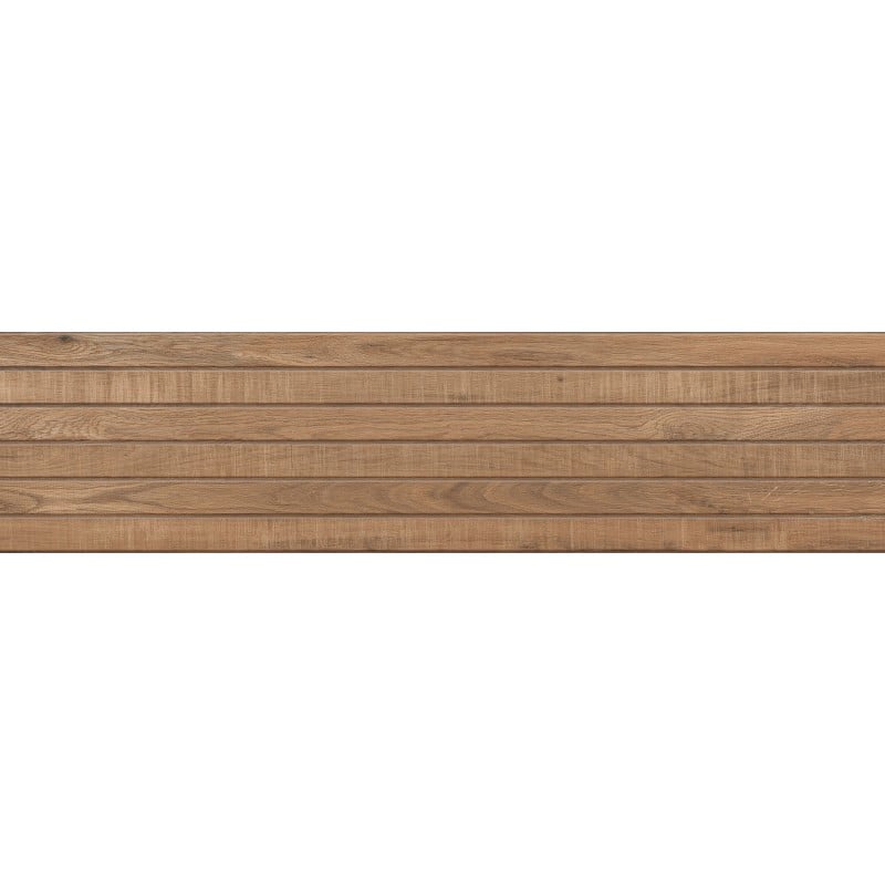Mexen Western Wood Bruno glasiertes Feinsteinzeug rektifiziert G1, wandähnliche Platte 120 x 30 cm, matt - TL702-120-030-51