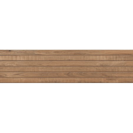 Mexen Western Wood Bruno glasiertes Feinsteinzeug rektifiziert G1, wandähnliche Platte 120 x 30 cm, matt - TL702-120-030-51