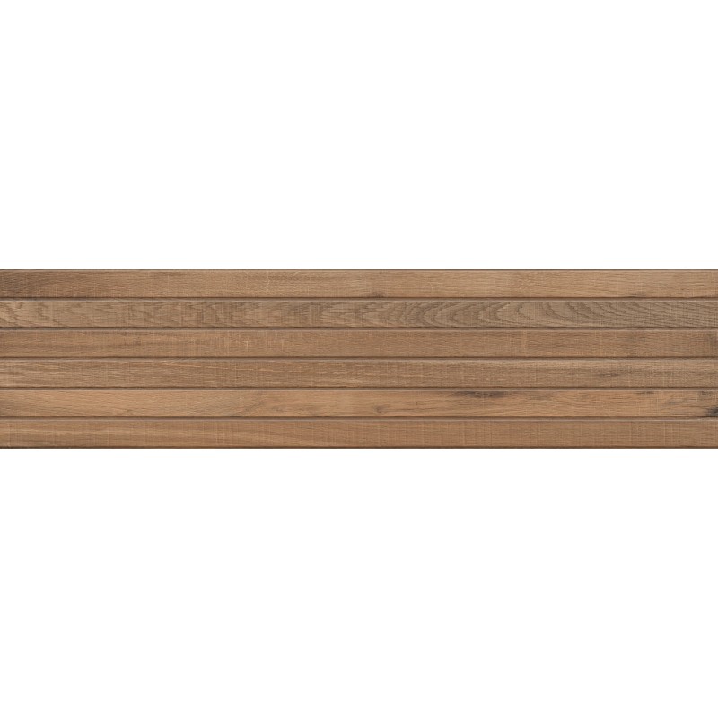 Mexen Western Wood Bruno glasiertes Feinsteinzeug rektifiziert G1, wandähnliche Platte 120 x 30 cm, matt - TL702-120-030-51