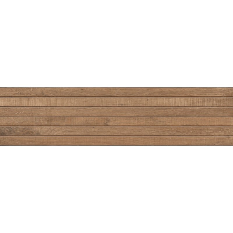 Mexen Western Wood Bruno glasiertes Feinsteinzeug rektifiziert G1, wandähnliche Platte 120 x 30 cm, matt - TL702-120-030-51