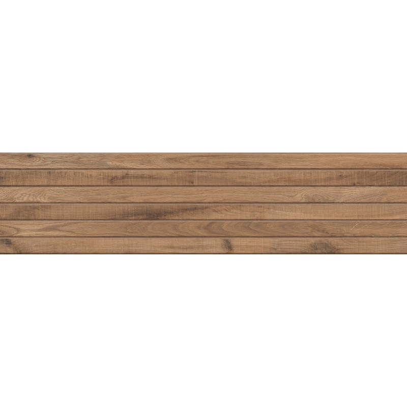 Mexen Western Wood Bruno glasiertes Feinsteinzeug rektifiziert G1, wandähnliche Platte 120 x 30 cm, matt - TL702-120-030-51