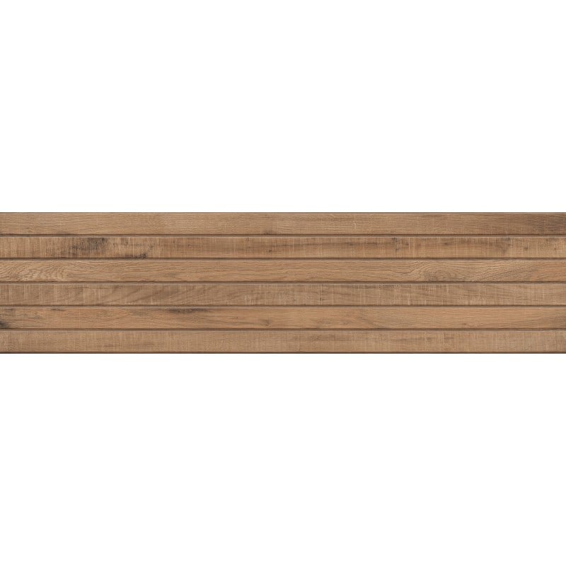 Mexen Western Wood Bruno glasiertes Feinsteinzeug rektifiziert G1, wandähnliche Platte 120 x 30 cm, matt - TL702-120-030-51