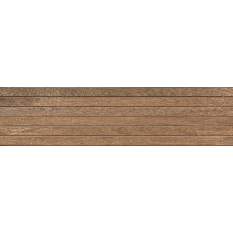 Mexen Western Wood Bruno glasiertes Feinsteinzeug rektifiziert G1, wandähnliche Platte 120 x 30 cm, matt - TL702-120-030-51