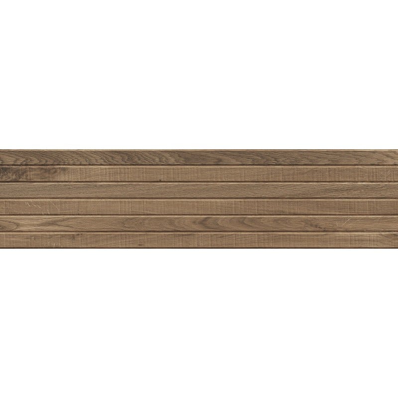 Mexen Western Wood Natürlicher glasierter Feinsteinzeug rekifiz. G1, wandähnliche Holzplatte 120 x 30 cm, matt