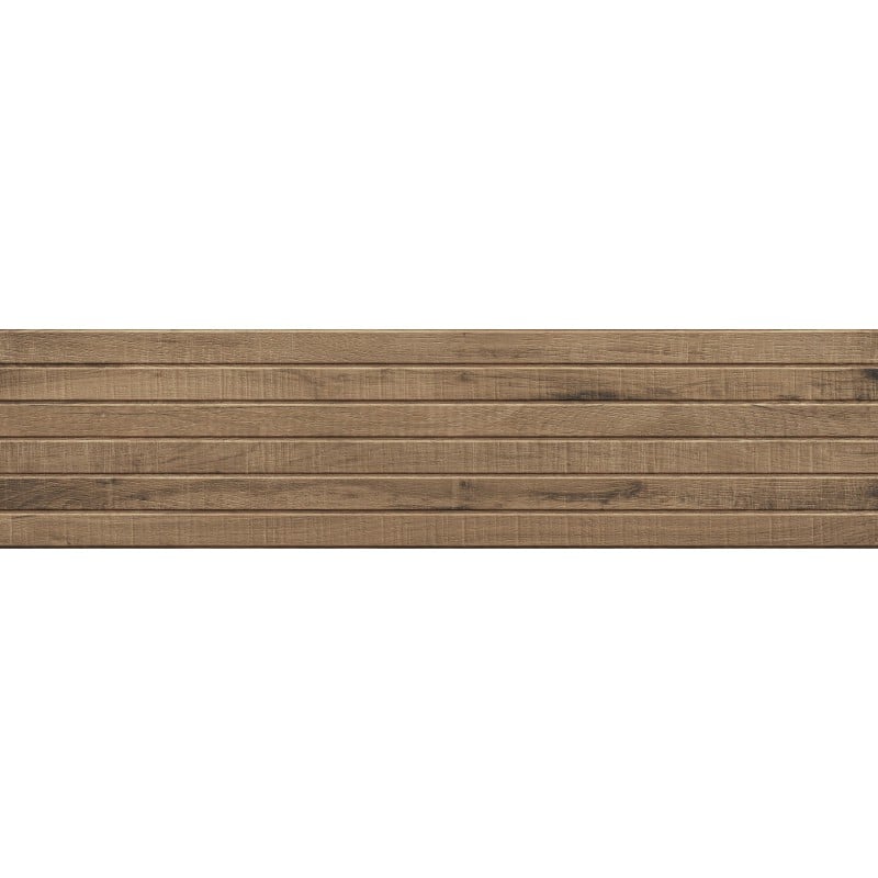 Mexen Western Wood Natürlicher glasierter Feinsteinzeug rekifiz. G1, wandähnliche Holzplatte 120 x 30 cm, matt