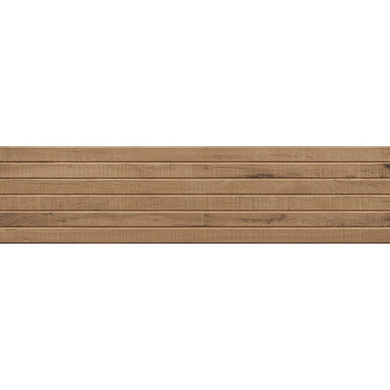 Mexen Western Wood Walnuss glasiertes Feinsteinzeug rekt. G1, holzähnliche Wandfliese 120 x 30 cm, matt - TL702-120-030-54