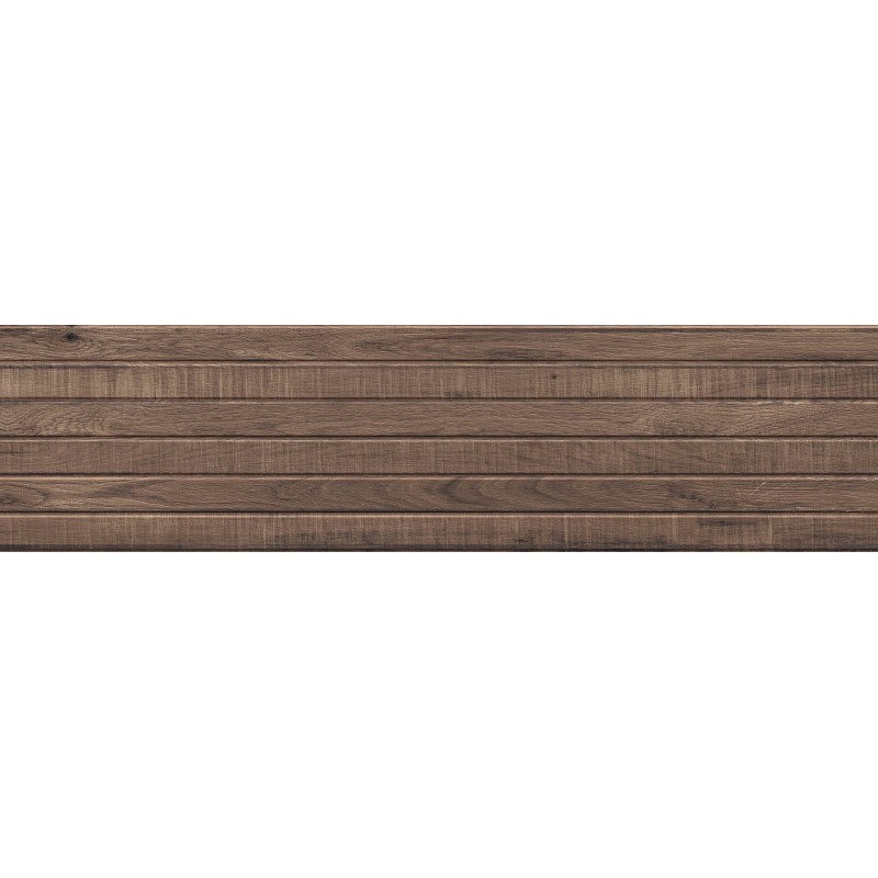 Mexen Western Wood Choco glasiertes Feinsteinzeug rek. G1, wandähnliche Fliese 120 x 30 cm, matt - TL702-120-030-56