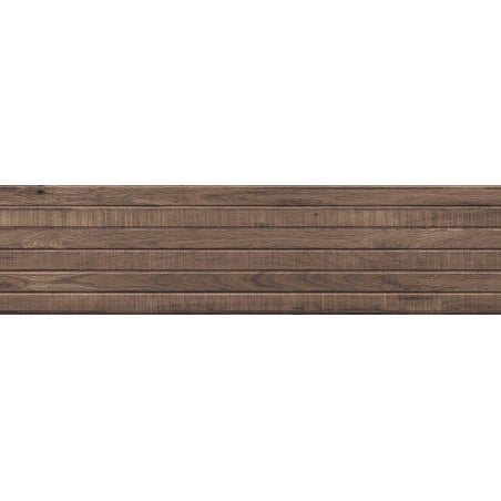Mexen Western Wood Choco glasiertes Feinsteinzeug rek. G1, wandähnliche Fliese 120 x 30 cm, matt - TL702-120-030-56