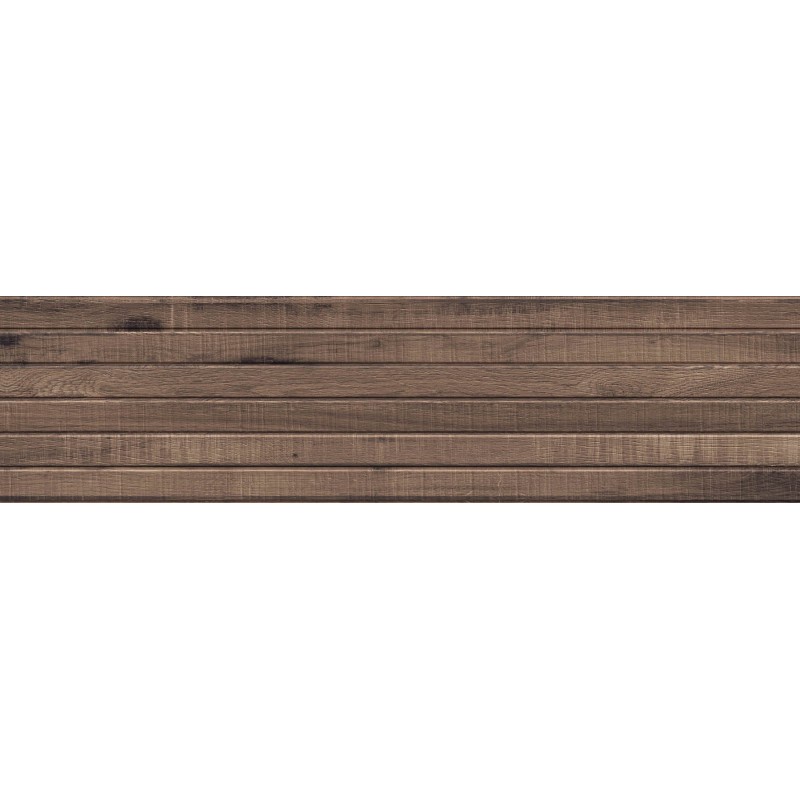 Mexen Western Wood Choco glasiertes Feinsteinzeug rek. G1, wandähnliche Fliese 120 x 30 cm, matt - TL702-120-030-56