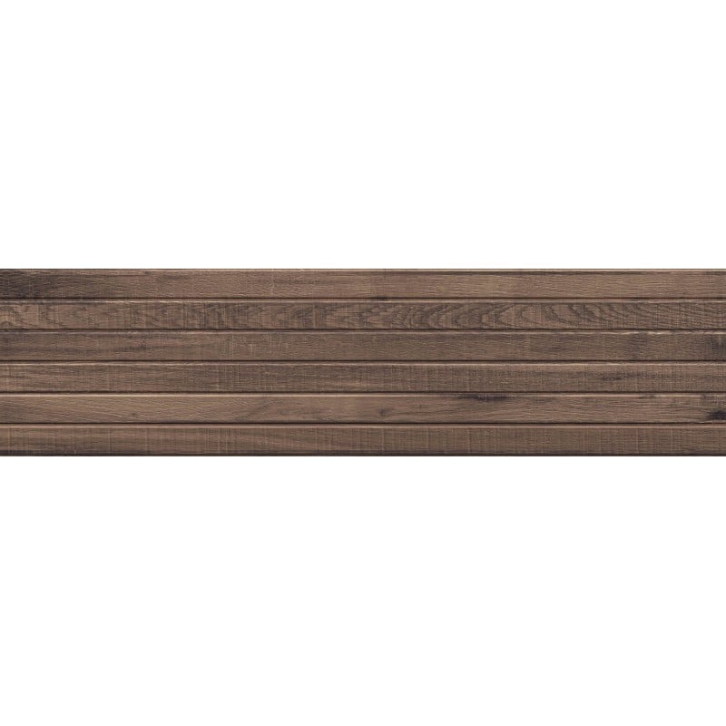 Mexen Western Wood Choco glasiertes Feinsteinzeug rek. G1, wandähnliche Fliese 120 x 30 cm, matt - TL702-120-030-56