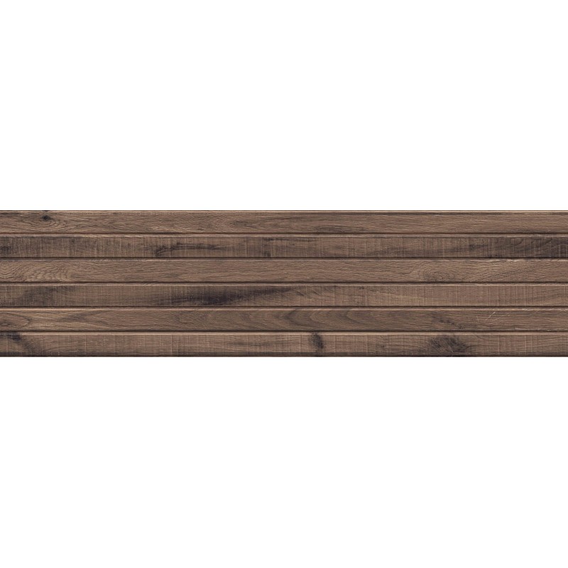 Mexen Western Wood Choco glasiertes Feinsteinzeug rek. G1, wandähnliche Fliese 120 x 30 cm, matt - TL702-120-030-56