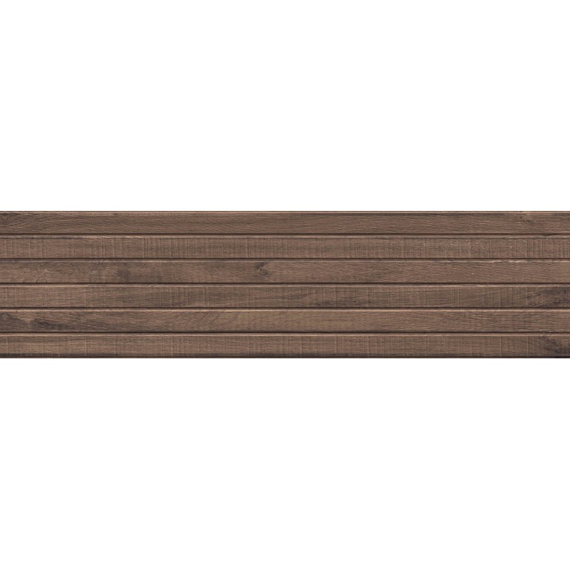 Mexen Western Wood Choco glasiertes Feinsteinzeug rek. G1, wandähnliche Fliese 120 x 30 cm, matt - TL702-120-030-56