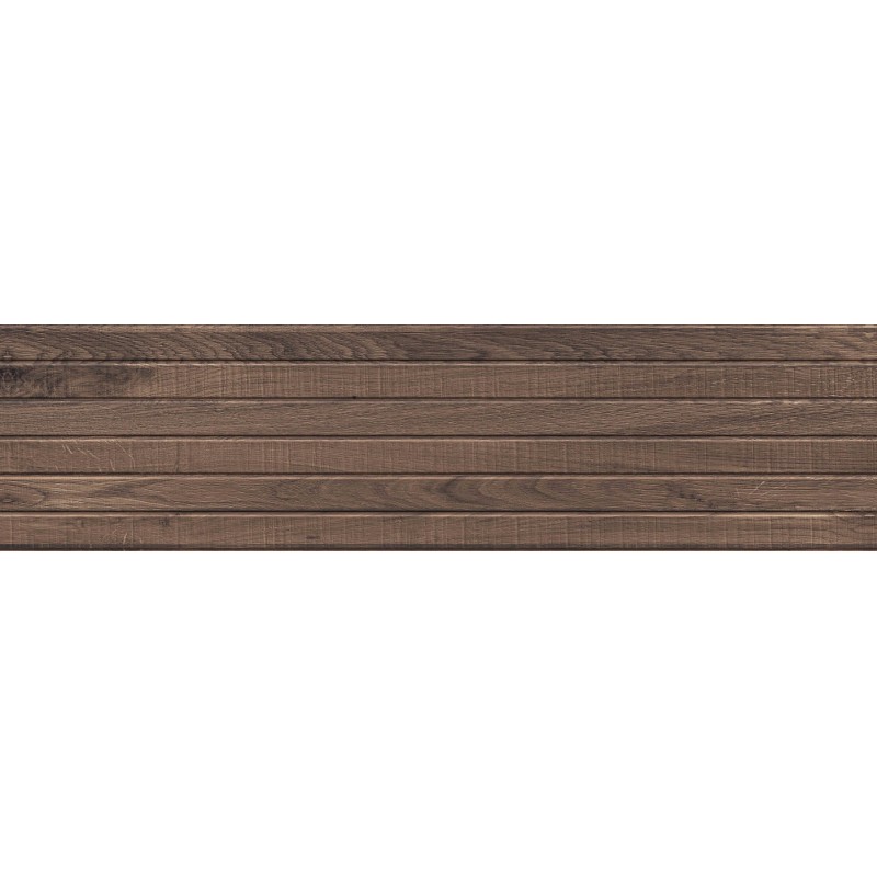 Mexen Western Wood Choco glasiertes Feinsteinzeug rek. G1, wandähnliche Fliese 120 x 30 cm, matt - TL702-120-030-56