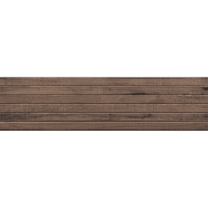 Mexen Western Wood Choco glasiertes Feinsteinzeug rek. G1, wandähnliche Fliese 120 x 30 cm, matt - TL702-120-030-56