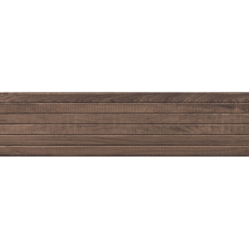 Mexen Western Wood Choco glasiertes Feinsteinzeug rek. G1, wandähnliche Fliese 120 x 30 cm, matt - TL702-120-030-56