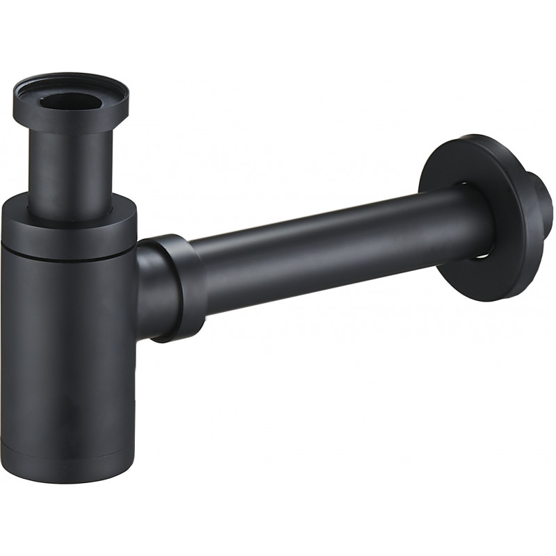 Mexen Rundes Waschbecken-Halbsiphon, schwarz - 79950-70