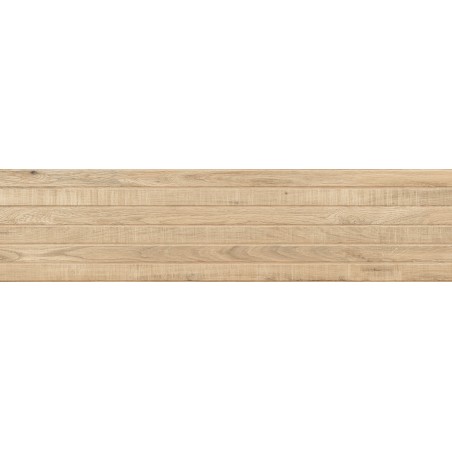 Mexen Western Wood Miele glasiertes Feinsteinzeug rekt. G1, wandähnliche Fliese 120 x 30 cm, matt - TL702-120-030-57