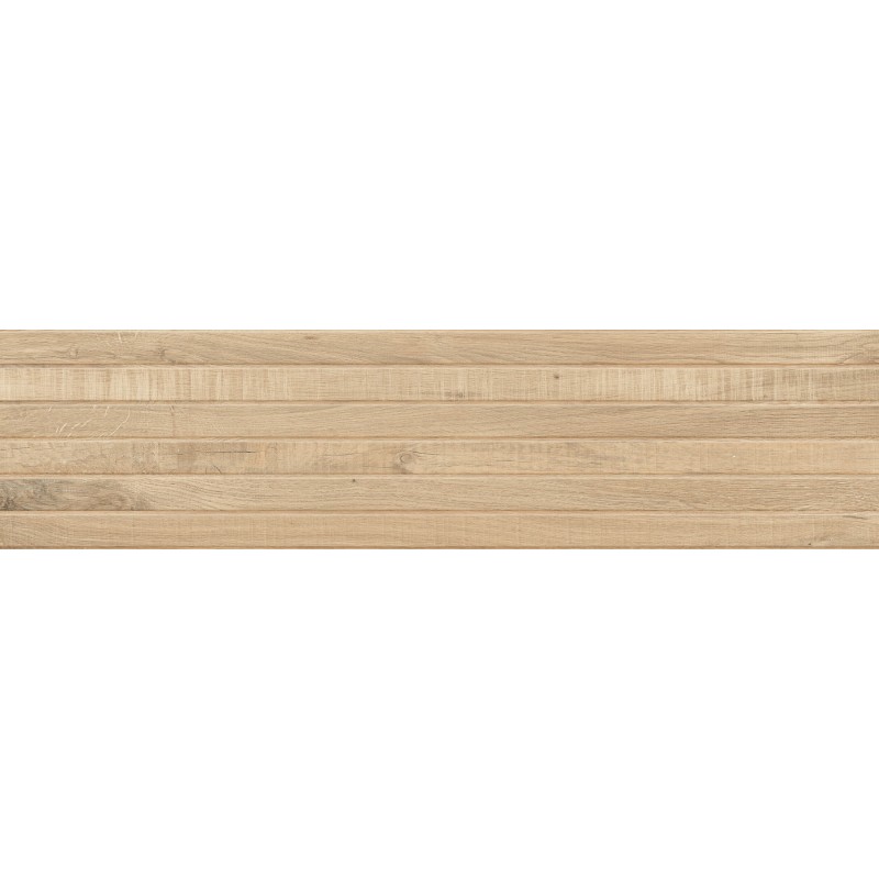 Mexen Western Wood Miele glasiertes Feinsteinzeug rekt. G1, wandähnliche Fliese 120 x 30 cm, matt - TL702-120-030-57